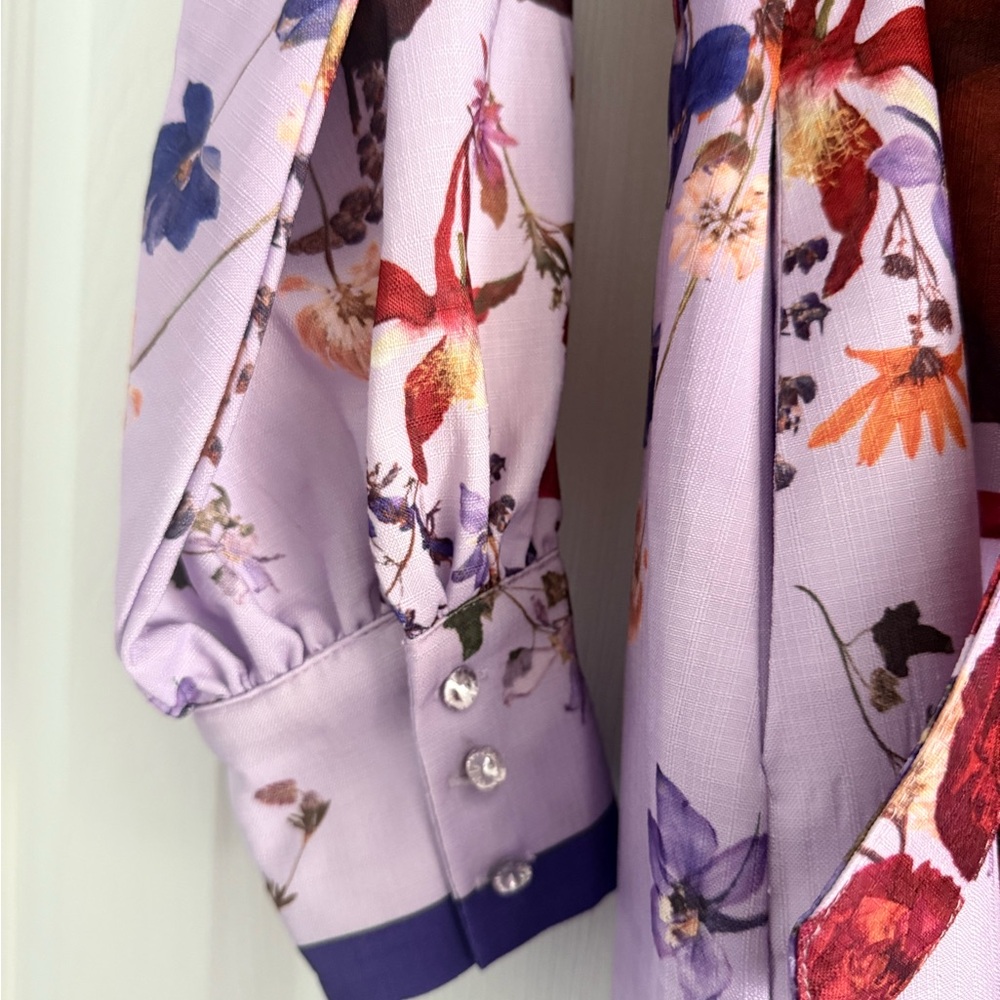 L'ATISTE Floral Purple Midi Dress - Picture 6 of 14